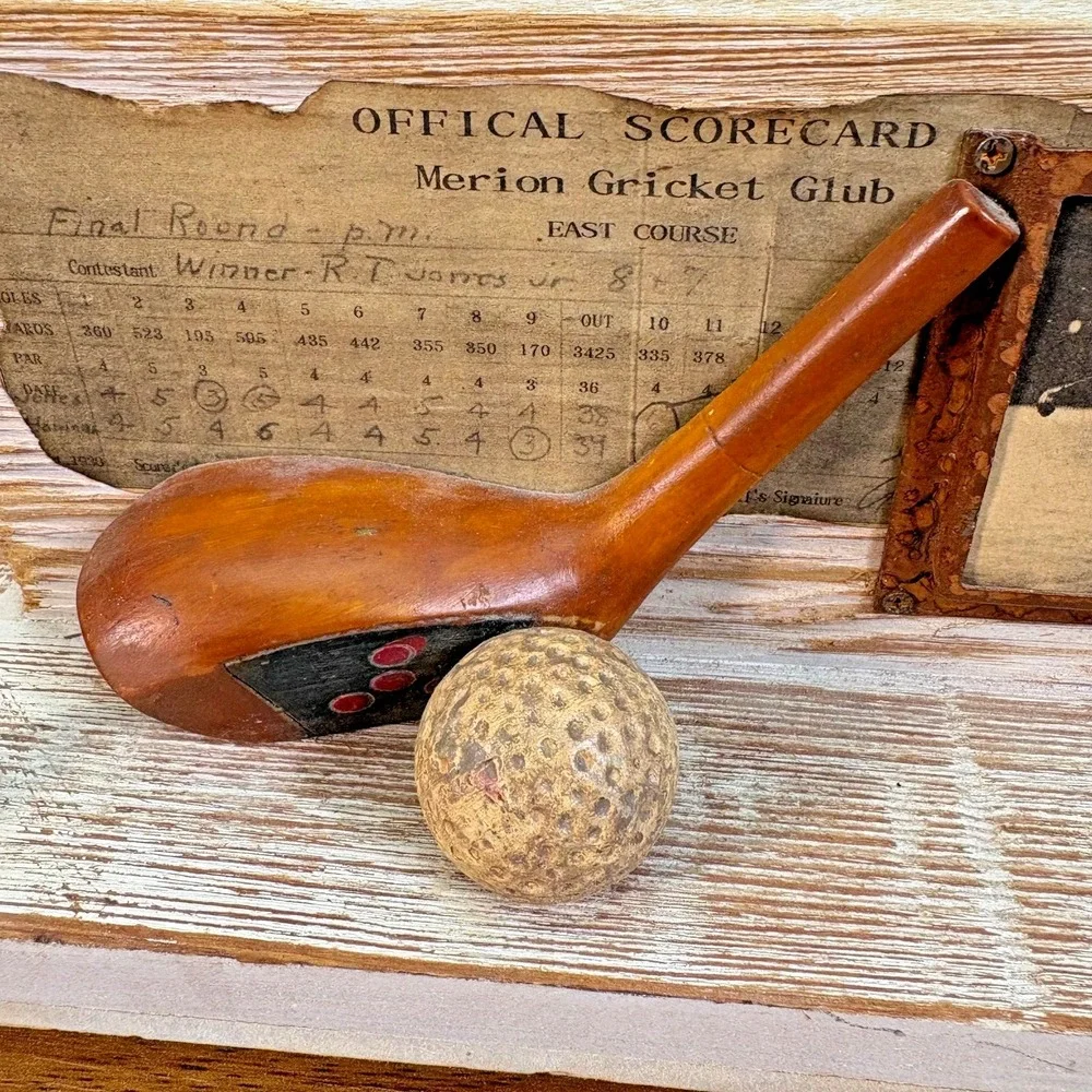 Vintage Bobby Jones Merion Cricket Club Score Card‎ Desk Paper Holder